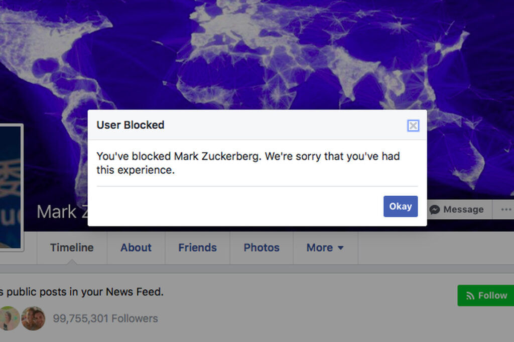 Facebook-Blocking